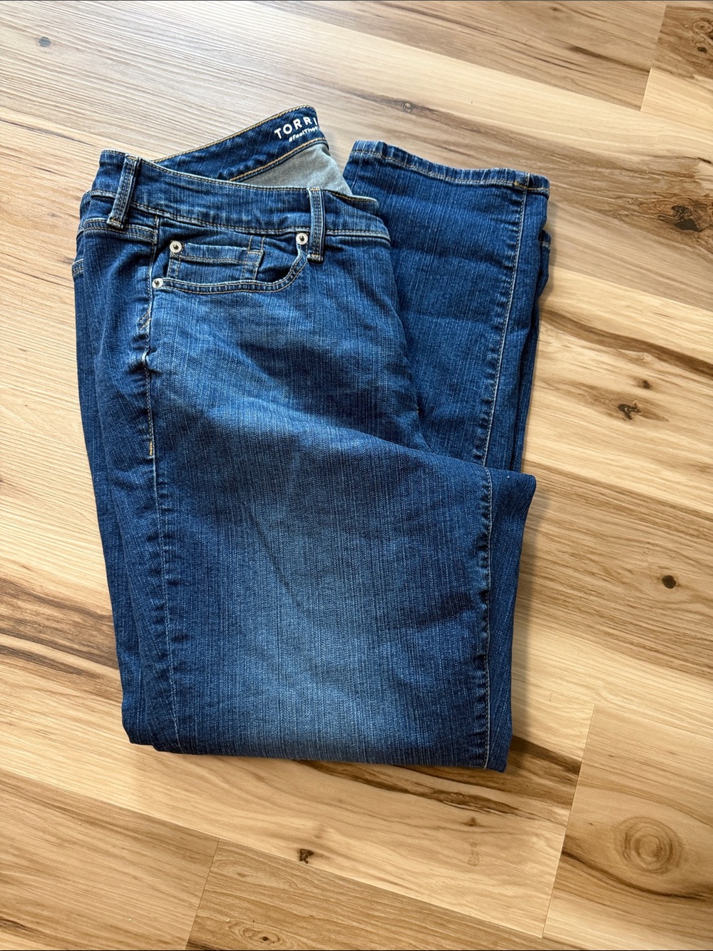 torrid Straight Leg Jeans in Dark Blue Wash